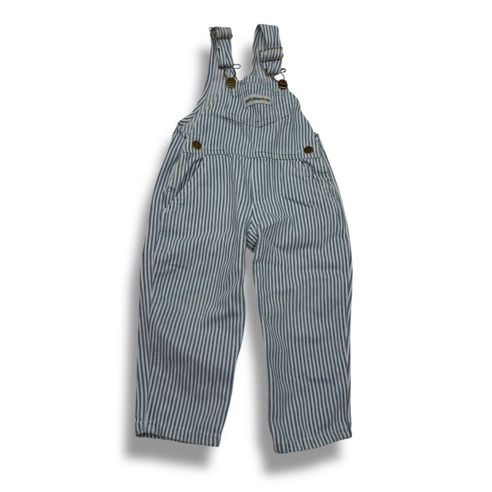 Toddler Hickory Stripe Overalls 2T Blue White Railroad Stripe Vintage Style‎ Bib